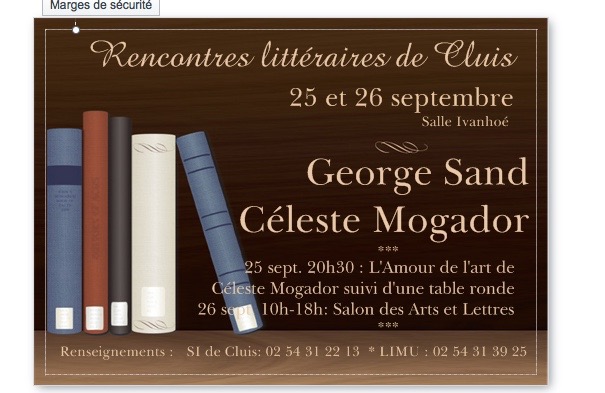 Rencontres littéraires de Cluis, 25 et 26 septembre 2015, salle Ivanhoe