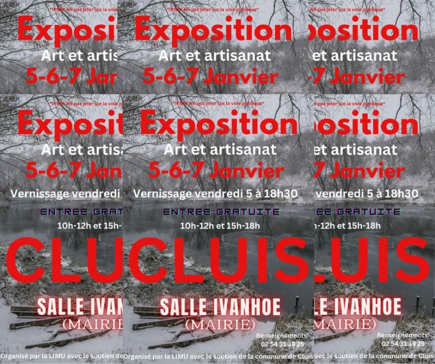 Exposition d&rsquo;art, de tableaux et d’artisanat 3-4-5 janvier 2024