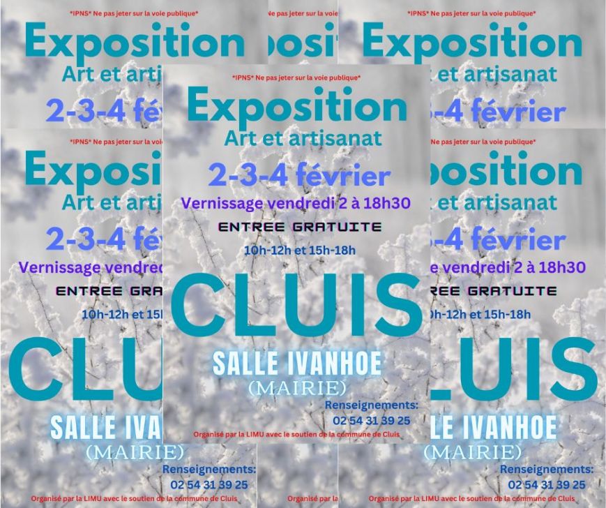 Exposition d&rsquo;art, de tableaux et d’artisanat 2-3-4 février 2024